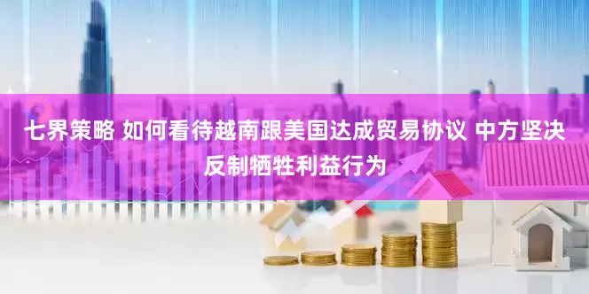 七界策略 如何看待越南跟美国达成贸易协议 中方坚决反制牺牲利益行为